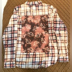 Unique OOAK Pink Floyd Oversized Flannel Women’s Size L
